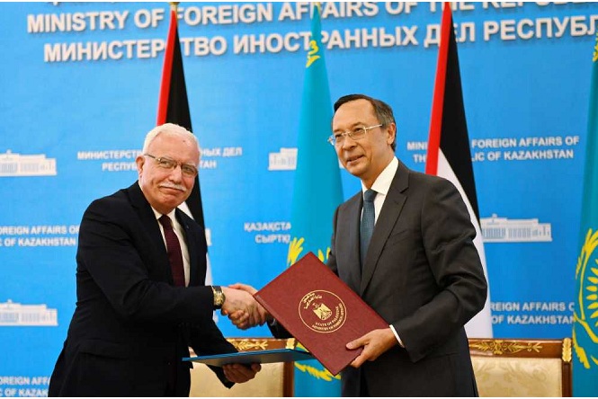Главы МИД Казахстана и Палестины договорились о политическом диалоге и экономическом сотрудничестве 