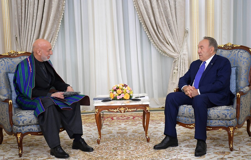 Нурсултан Назарбаев встретился с экс-Президентом Афганистана Хамидом Карзаем