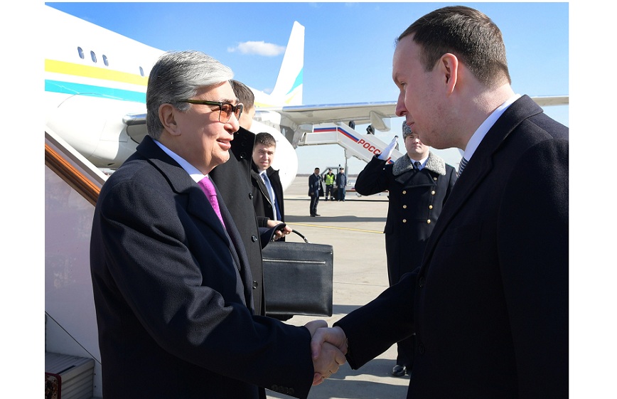 Касым-Жомарт Токаев прибыл с официальным визитом в Россию