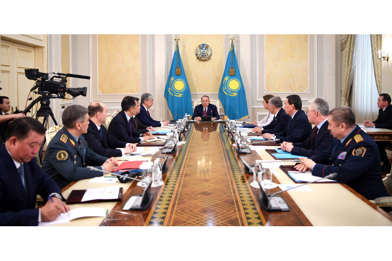 Елбасы Нурсултан Назарбаев провел заседание Совета Безопасности