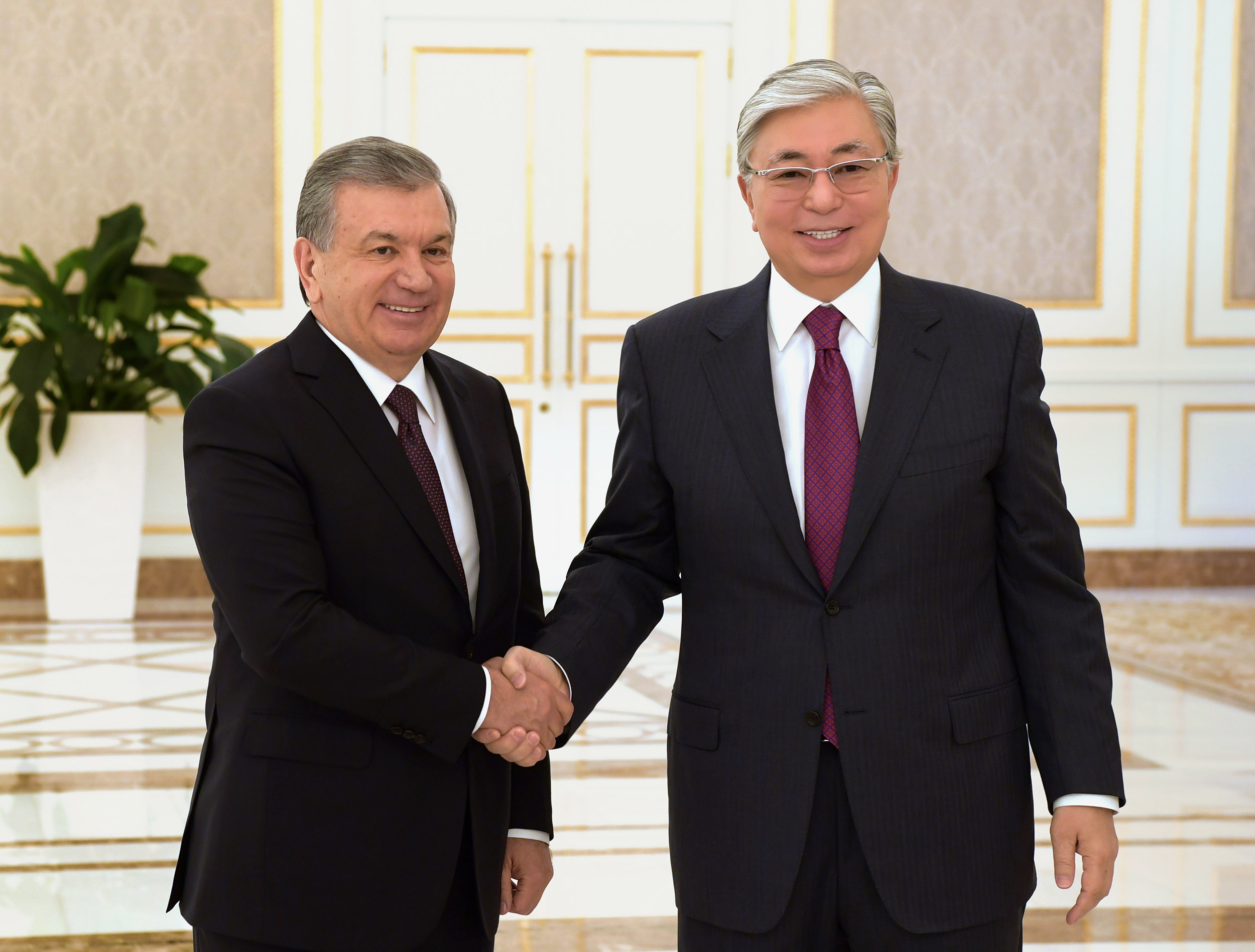 Касым-Жомарт Токаев встретился с Президентом Узбекистана Шавкатом Мирзиёевым в узком составе