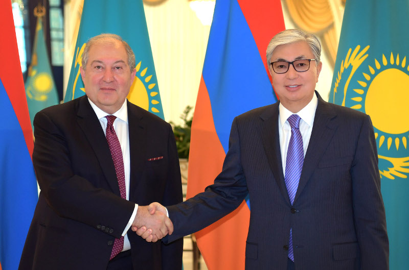 Президенты Казахстана и Армении договорились расширять двустороннее экономическое сотрудничество