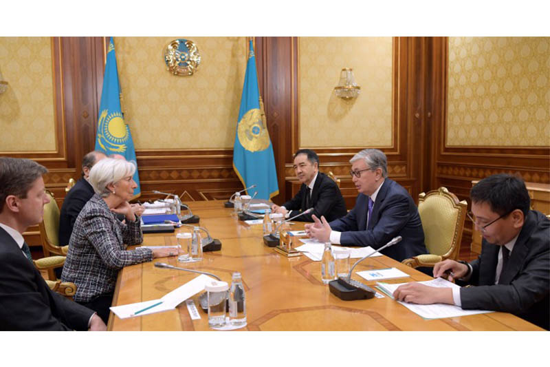 Президент Казахстана встретился с исполнительным директором МВФ