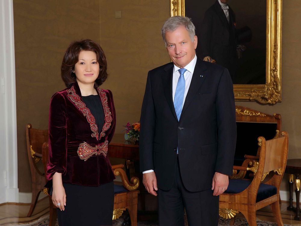 Посол Казахстана вручила верительные грамоты Президенту Финляндии
