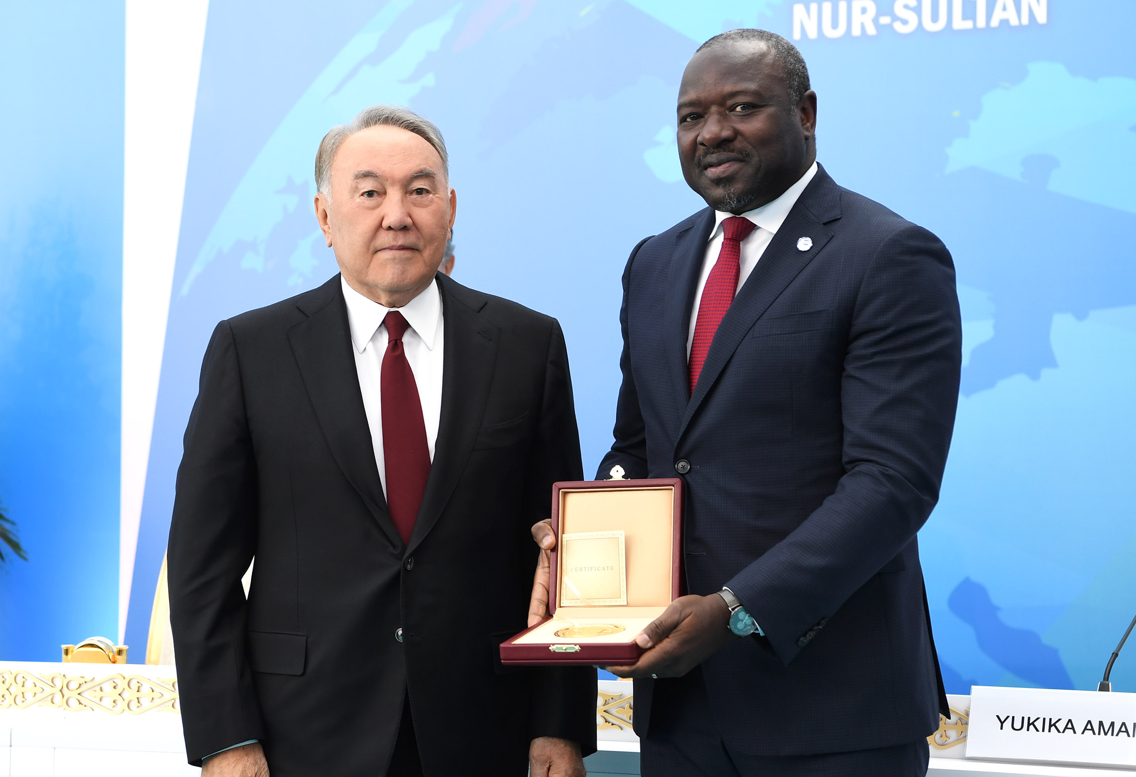 Елбасы принял участие в церемонии вручения «Назарбаевской премии за мир без ядерного оружия и глобальную безопасность»