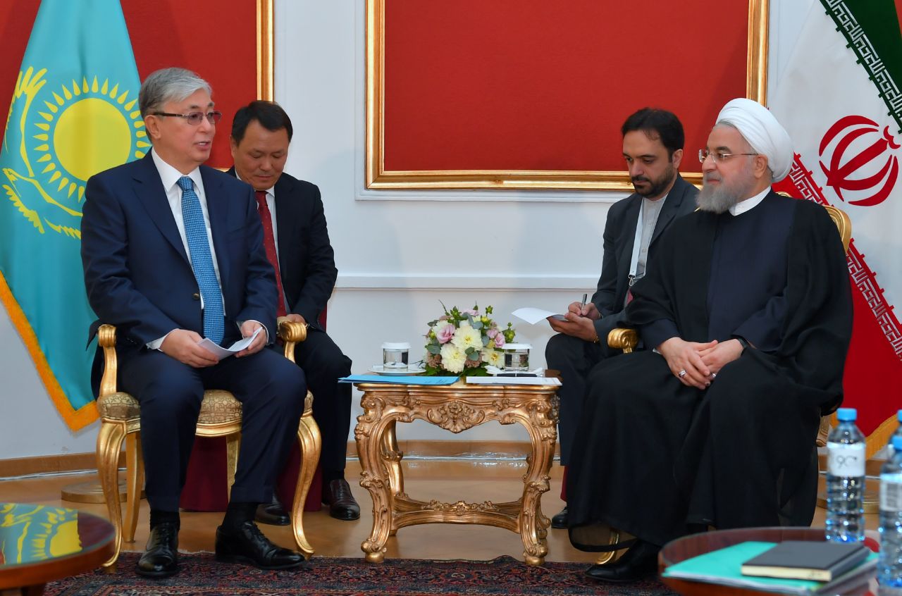 Касым-Жомарт Токаев встретился с Президентом Ирана Хасаном Рухани