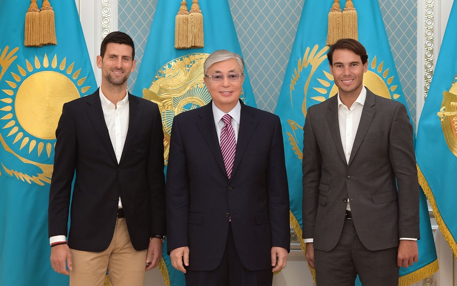 Президент встретился с Рафаэлем Надалем и Новаком Джоковичем