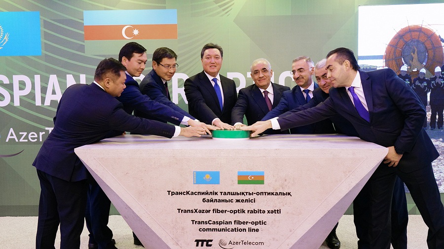 Премьер-Министры Казахстана и Азербайджана дали старт строительству ВОЛС по дну Каспийского моря