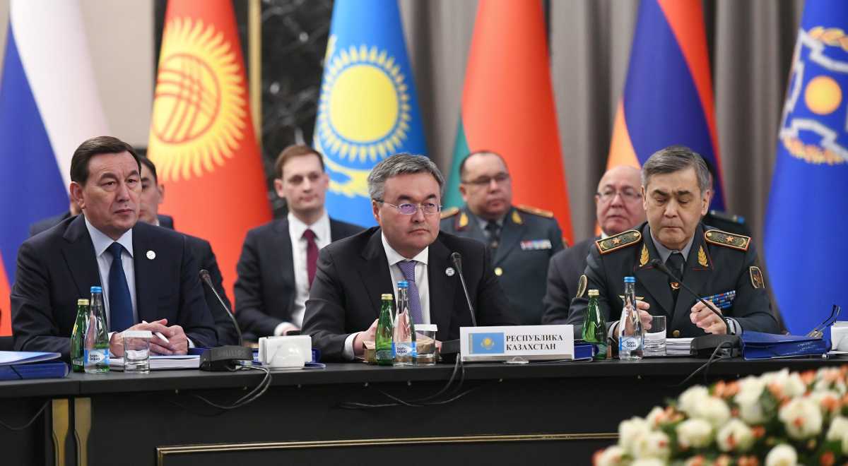 Министры иностранных дел, обороны и Секретарь Совбеза РК участвовали в Совместном заседании Советов стран ОДКБ