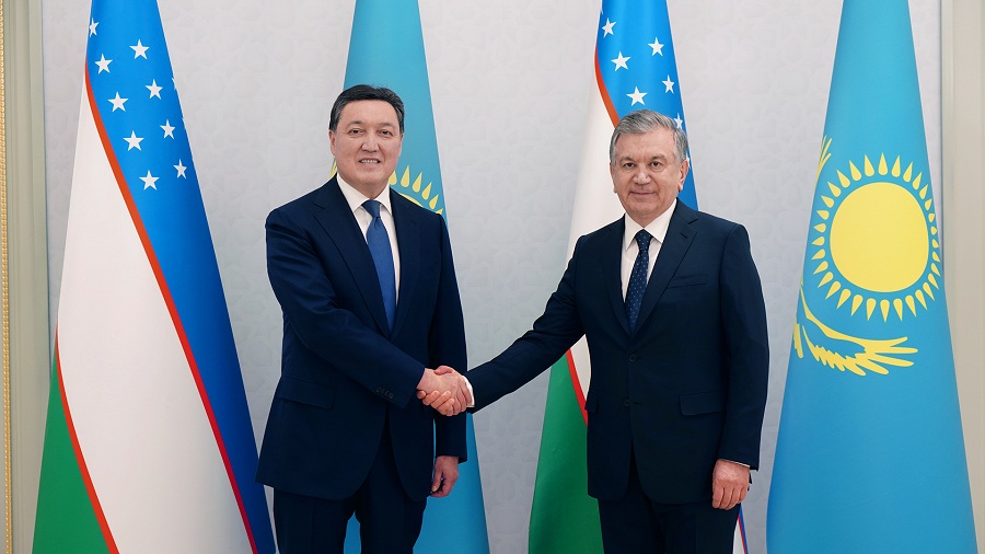 Аскар Мамин провел переговоры с Президентом Узбекистана