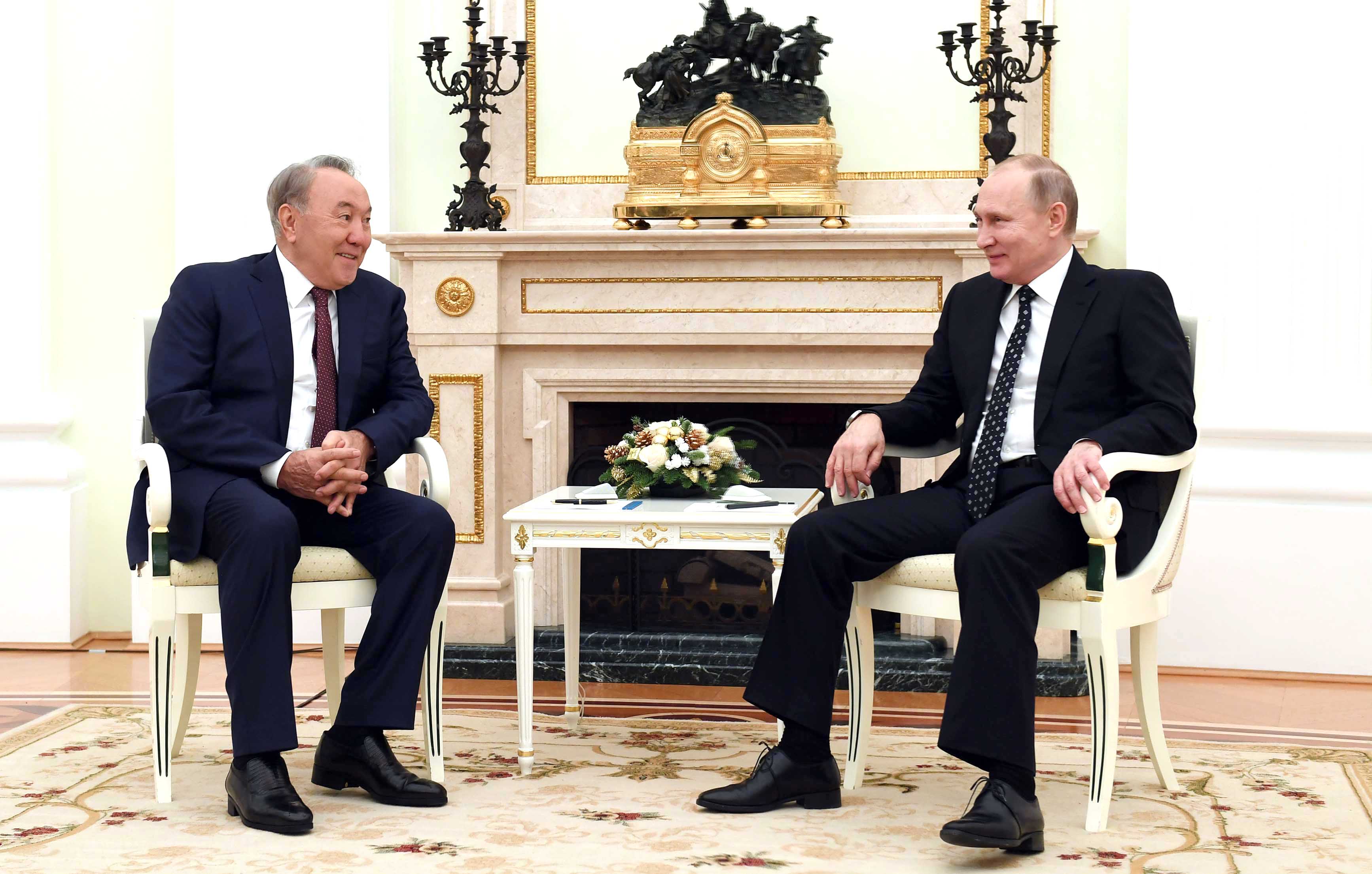 Глава государства встретился с Президентом Российской Федерации Владимиром Путиным