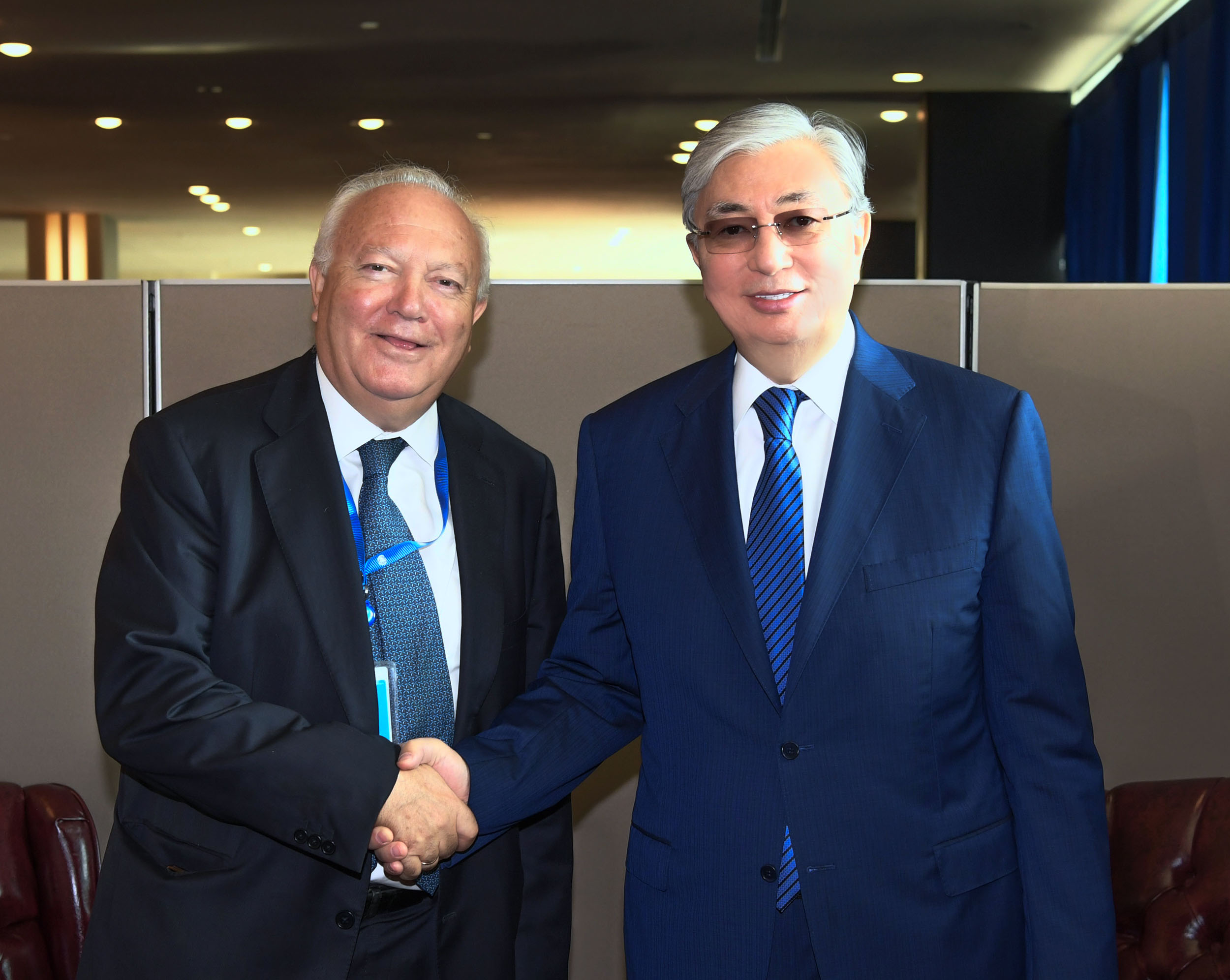 Президент встретился с Высоким представителем Альянса Цивилизаций ООН Мигелем Анхелем Моратиносом