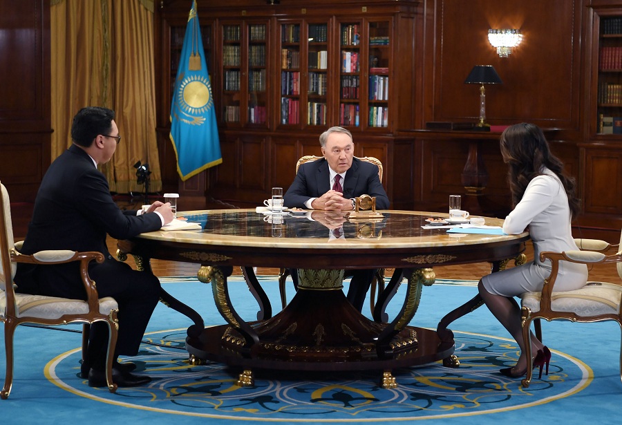 Первый Президент Казахстана дал интервью телеканалу «Хабар»