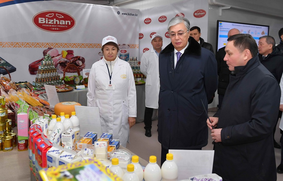 Касым-Жомарт Токаев посетил ТОО «Мясоперерабатывающий завод «Бижан»