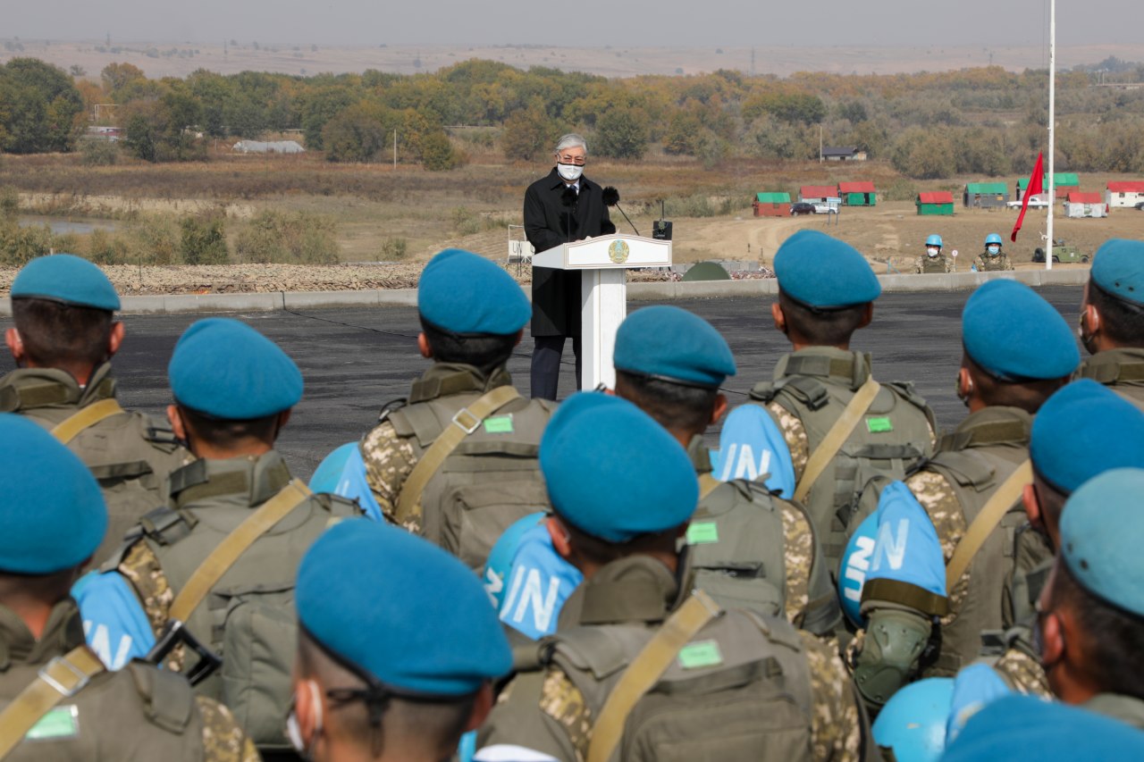 Выступление Президента Казахстана на комплексных миротворческих учениях