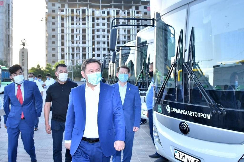 С начала года общественный транспорт Шымкента пополнился новыми автобусами